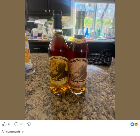 A bottle listing posted inside the Fuller Shelf network