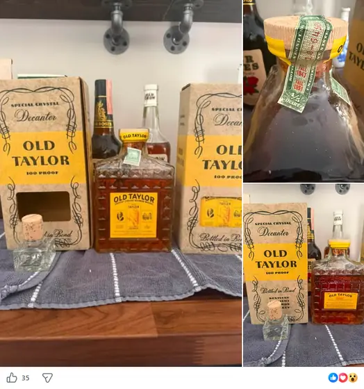 A bottle listing posted inside the Fuller Shelf network