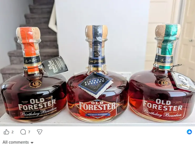 A bottle listing posted inside the Fuller Shelf network