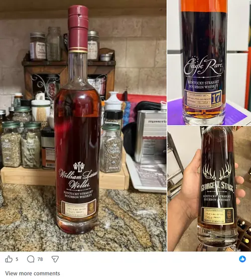 A bottle listing posted inside the Fuller Shelf network